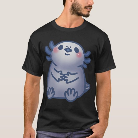 Schattige baby grijze axolotl t-shirt (Voorkant)