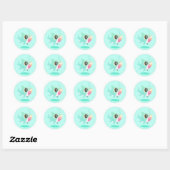 Schattige Baby-haai Ronde Sticker (Vel)