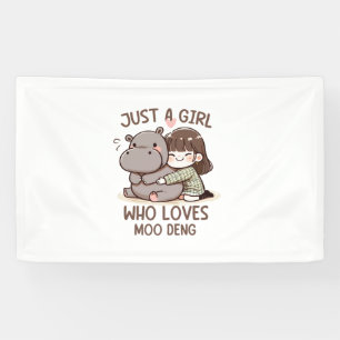 Schattige Baby Hippo, gewoon een meisje dat van Mo Spandoek