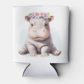 Schattige Baby Hippopotamus Blikjeskoeler (Voorkant)