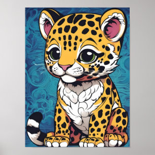 Schattige Baby Jaguar – De felle schoonheid van de Poster