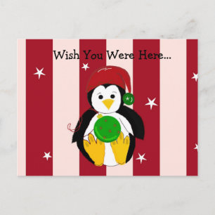 Schattige Baby Kerst Pinguïn Feestdagenkaart