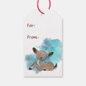 Schattige Baby kerstmis Cadeaulabel (Achterkant)