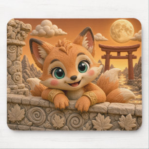 Schattige Baby Kitsune, Mythisch Muismat
