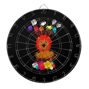Schattige Baby Lion Art Design Motief Dartbord
