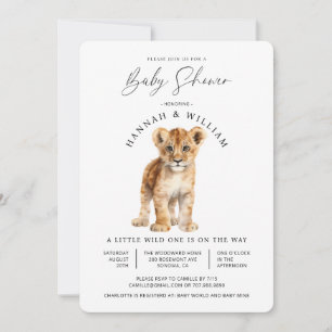 Schattige Baby Lion Baby shower Genderneutraal Kaart