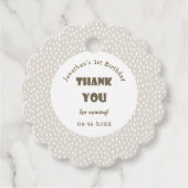 Schattige Baby Lion Oerwoud dank u verjaardagsguns Bedankjes Labels (Voorkant)