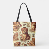 Schattige Baby Lion Pattern Draagtas (Achterkant)