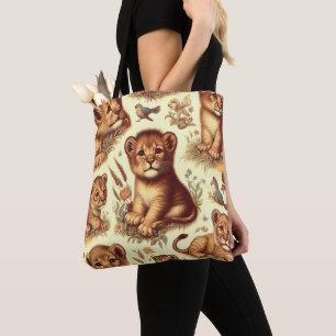Schattige Baby Lion Pattern Draagtas