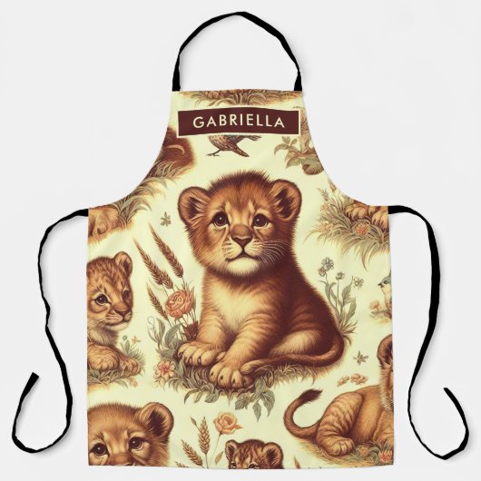 Schattige Baby Lion Pattern Schort (Voorkant)