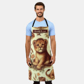 Schattige Baby Lion Pattern Schort (Gedragen)