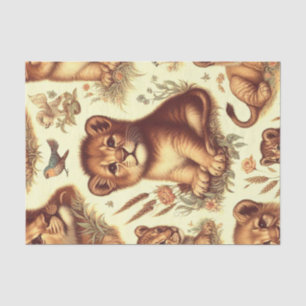 Schattige Baby Lion Pattern Tissuepapier