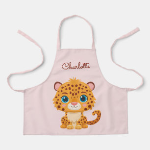 Schattige baby luipaard safari dier kinderen schort