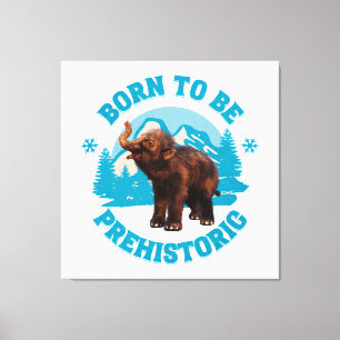Schattige Baby Mammoet Prehistorische Kinder Verja Canvas Afdruk