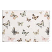 Schattige Baby Meisje Aangepaste Monogram Vlinder Kussensloop (Achterkant)