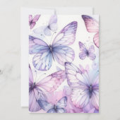 Schattige Baby Meisje Paarse Vlinder Kinderen 1e V Kaart (Achterkant)