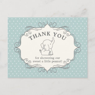 Schattige Baby Olifant   Baby Shower Bedankt Briefkaart