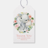 Schattige Baby Olifant Baby Shower Bedankt Cadeaulabel (Voorkant)