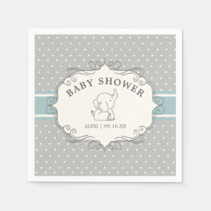 Schattige Baby Olifant   Baby Shower Servet