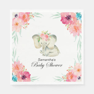 Schattige Baby olifant meisje Baby shower Servet