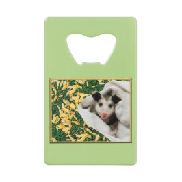 Schattige Baby Opossum Kredietkaart Flessenopener