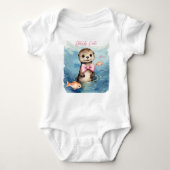 Schattige Baby otter meisje Romper (Voorkant)