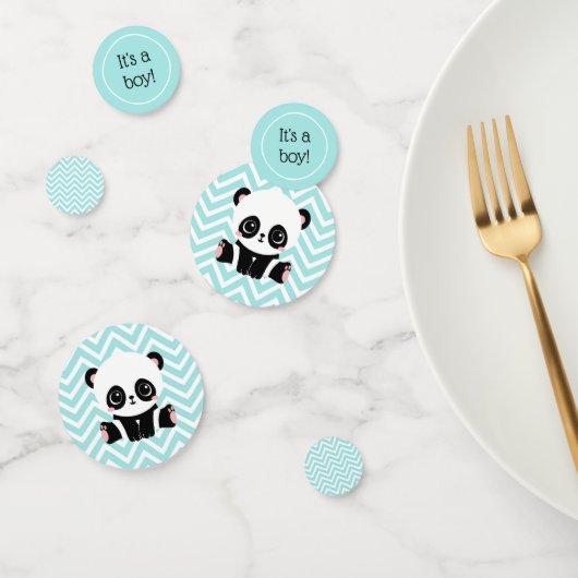 Schattige Baby Panda Blue Het is een Baby shower v Confetti (Groep)