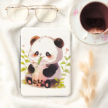 Schattige Baby Panda Bubble Tea Kindle Hoes | Kawa