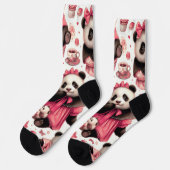 Schattige Baby Panda Naadloos Sokken (Links)