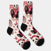 Schattige Baby Panda Naadloos Sokken (Rechts)