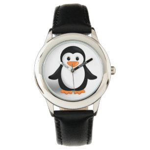 Schattige baby pinguïn horloge