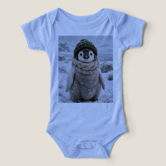 Schattige baby pinguïn in winterjasje