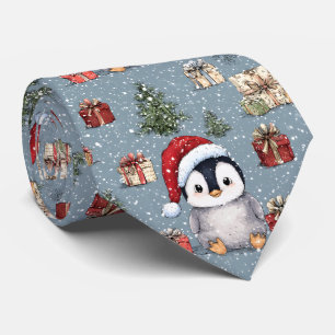 Schattige Baby Pinguïn Kerstmis Stropdas