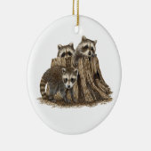 Schattige Baby Raccoons Ornament (Rechts)