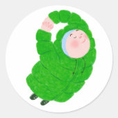 Schattige Baby Ronde Sticker (Voorkant)