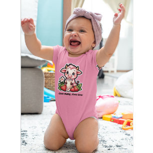 Schattige baby, schattige koe romper