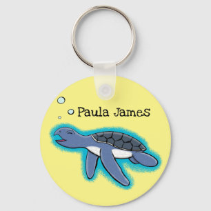 schattige baby schildpad cartoon sleutelhanger