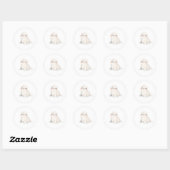 Schattige Baby Seal Pup Waterverf Print Sticker (Vel)