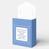 Schattige Baby shower Bijbelvers Blauw Feestgunst Bedankdoosjes (Geopend)