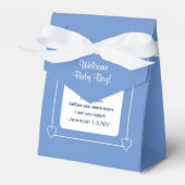 Schattige Baby shower Bijbelvers Blauw Feestgunst Bedankdoosjes (Voorkant Zijde)