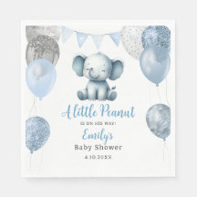 Schattige Baby shower Blauwe Olifanten Jongensball