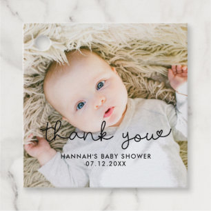Schattige baby shower dank u bedankjes labels