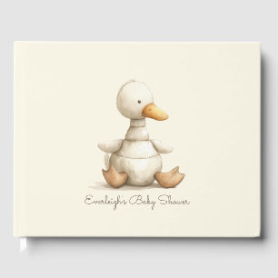 Schattige Baby shower eendje knuffeldier Gastenboek