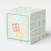 Schattige Baby shower Favor Box W / ABC Blocks Bedankdoosjes (Voorkant Zijde)