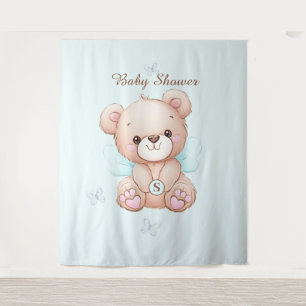 Schattige Baby shower gepersonaliseerd Wandkleed