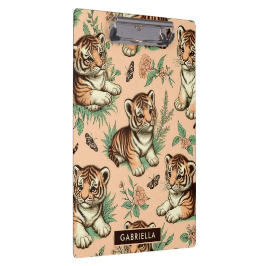 Schattige Baby Tijgerpatroon Klembord (Rechts)