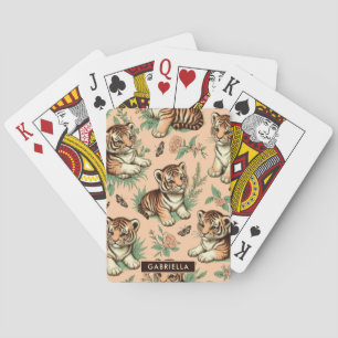 Schattige  Baby Tijgerpatroon Pokerkaarten