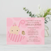 Schattige Baby Uitnodiging Baby shower (Staand voorkant)