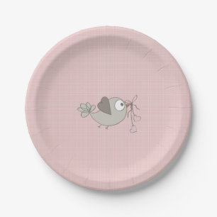 Schattige Baby Vogel Baby Shower Papieren Bordje