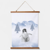 Schattige Baby Winter Pinguïn Kwekerij Wanddecor Hangend Wandkleed (Voorkant)